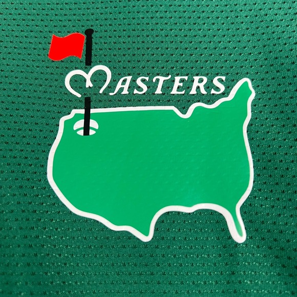 Masters Golf Tournament Baseball Shirt Jersey Green Mesh Button Up Mens L - Picture 4 of 7